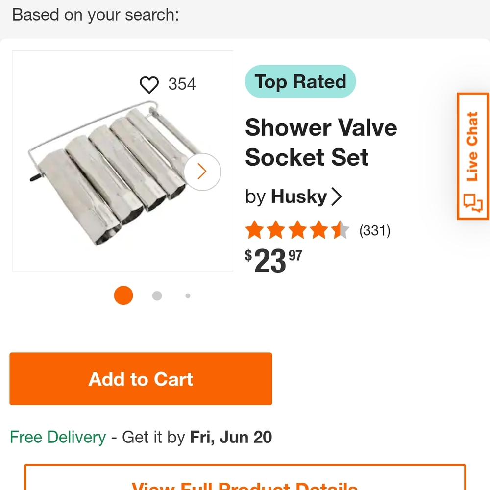 HDX Shower Valve Socket Set